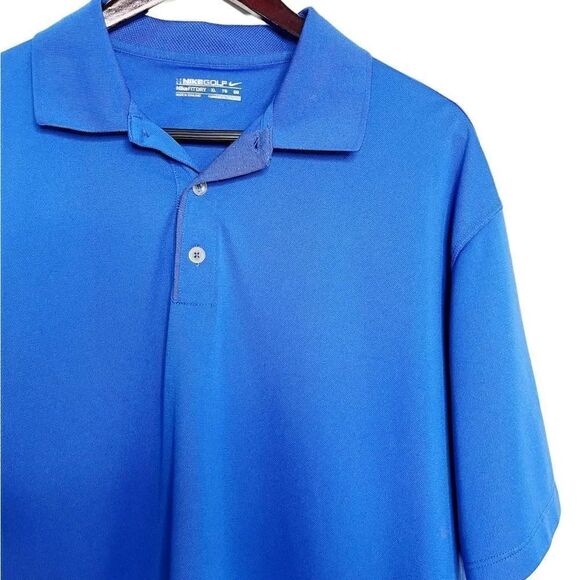 NIKE Golf Fit Dry Short Sleeve Polo Shirt Dark Blue Size XL - Picture 2 of 5